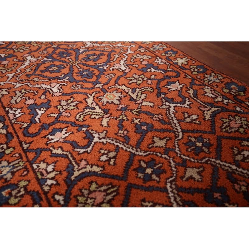 All-Over Orange Kazak Oriental Accent Rug Handmade Wool Carpet - 2'8"x 6'0"