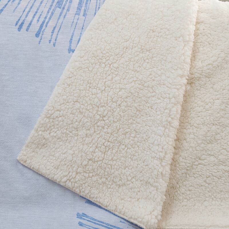 Premium Machine Washable Contemporary Burst Sherpa Throw Blanket