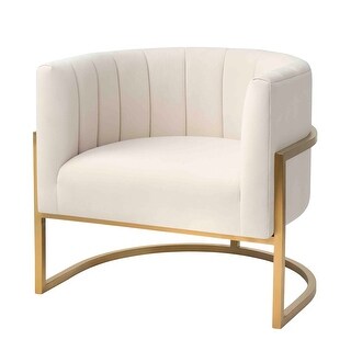 Mexiyahavana Living Room Chairs Textured Velvet Upholstered Accent Chair With Brushed Gold Leg Beige Gold Dailymail