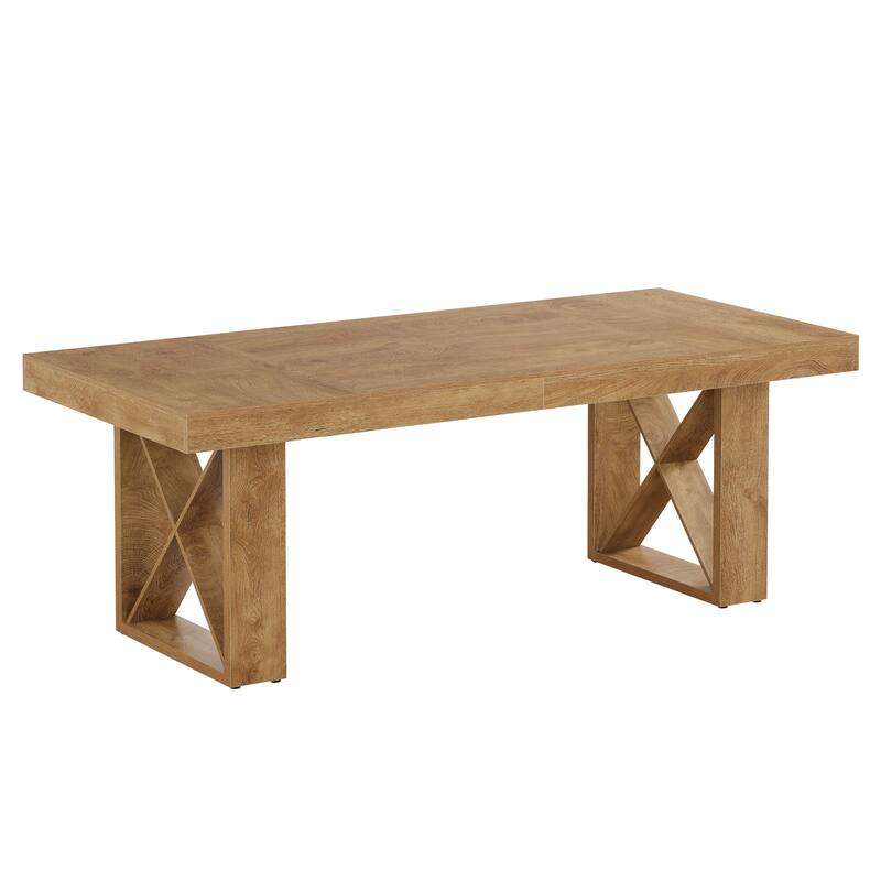 63-Inch Long Wood Conference Table, Simple Meeting Desk for Home Office & Small Team Gatherings