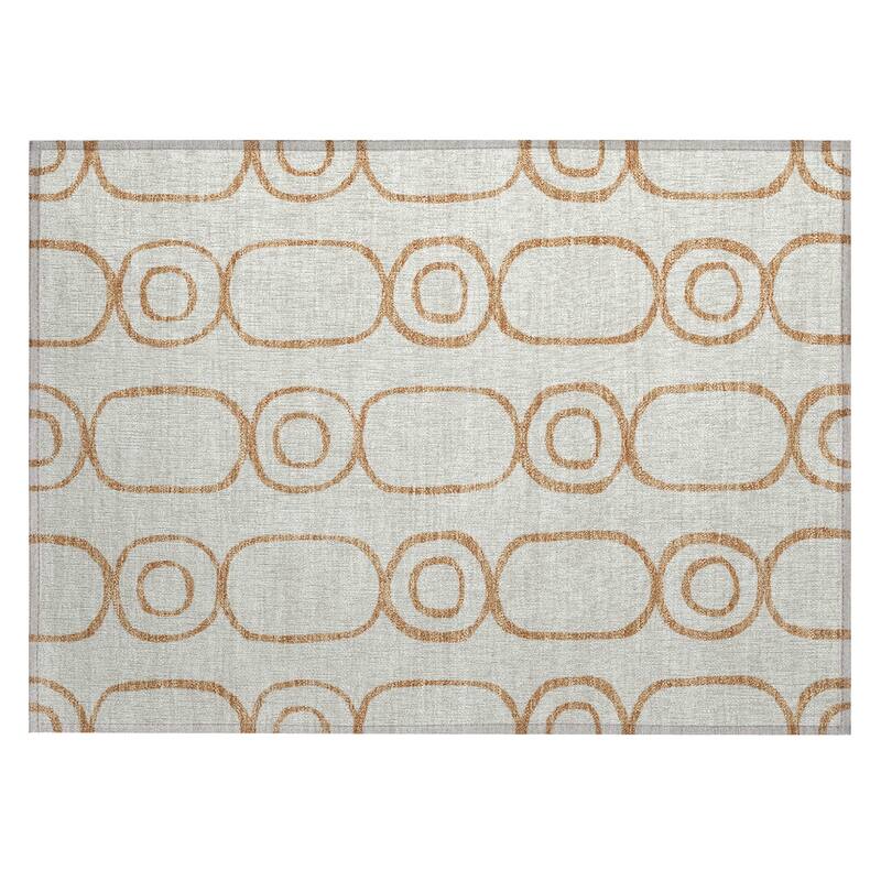 Machine Washable Indoor/ Outdoor Modern Vibe Chantille Rug