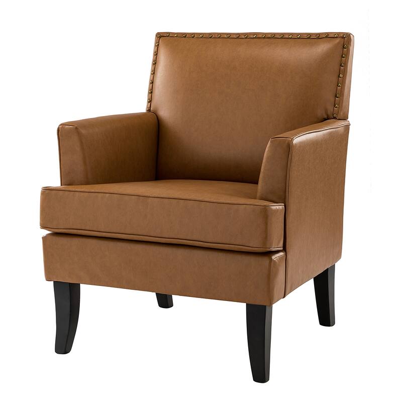 Nileus Contemporary and Classic Polyester Accent Chair with Solid Wooden Legs by HULALA HOME