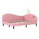 preview thumbnail 19 of 23, Roomfitters Upholstered Rabbit-Shape Daybed, Sofabed with Rabbit Ear Headboard, Pink