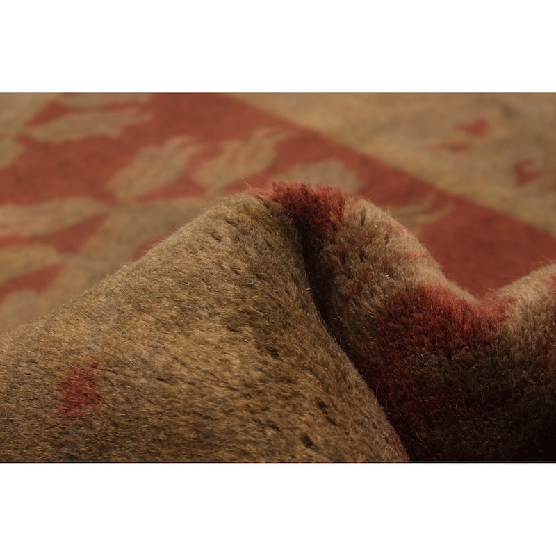 ECARPETGALLERY Hand-knotted Color Transition Dark Brown Wool Rug - 2'8 x 8'6