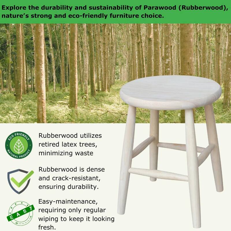 International Concepts Round Scooped Seat Stool