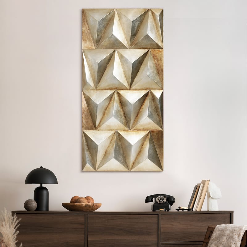 "Steel" Mixed Media Iron Hand Painted Dimensional Wall Art Sculpture