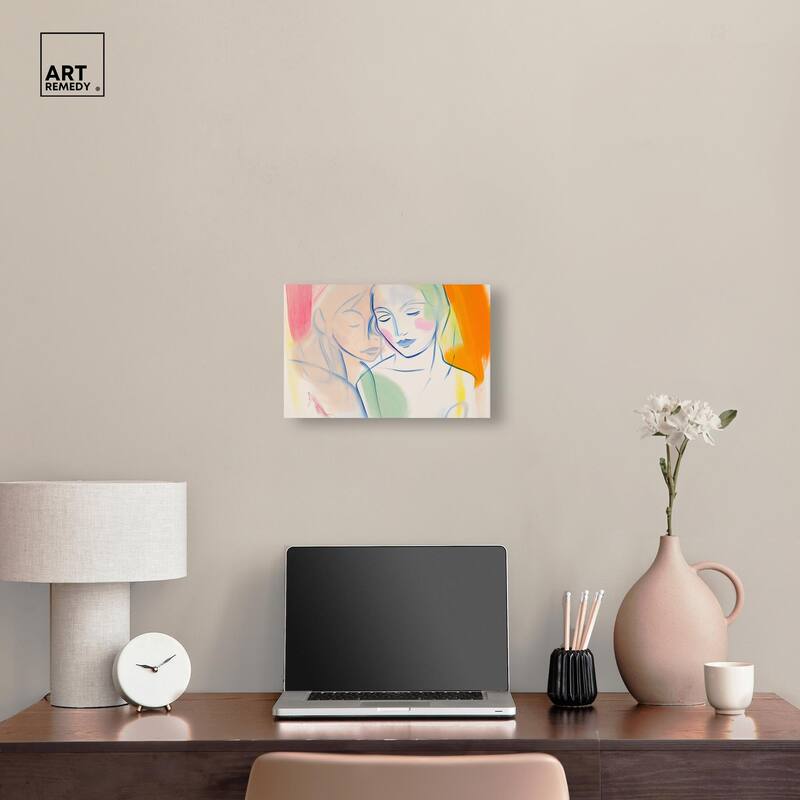 Brushstroke Bond Canvas by Art Remedy, Gallery Wrapped