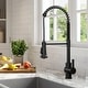 preview thumbnail 119 of 139, Kraus Britt Commercial 3-Function 1-Handle Pulldown Kitchen Faucet KPF-1691 - 22 1/4" Height - MB - Matte Black