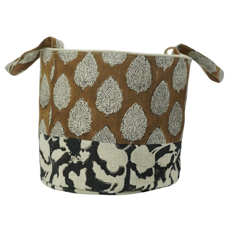 Fabdivine Handmade Floral Room Décor Nursery Storage Basket