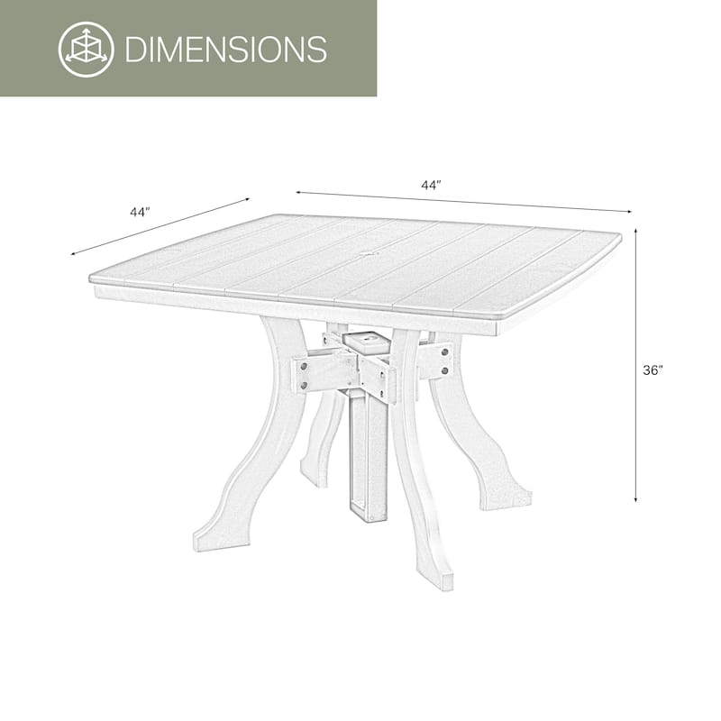 American Furniture Classics Dining Height Square Table , Made in the USA