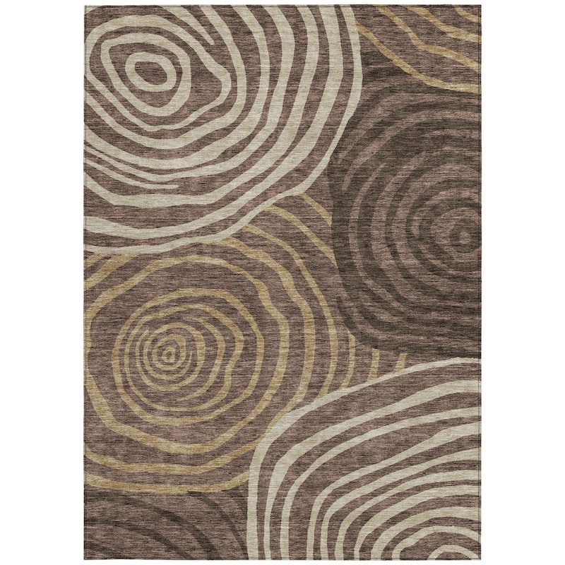 HomeRoots Abstract Transitional Rectangle Outdoor Rug