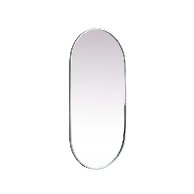 Indigo Home Metal Frame Oval Mirror 24x48 Inch
