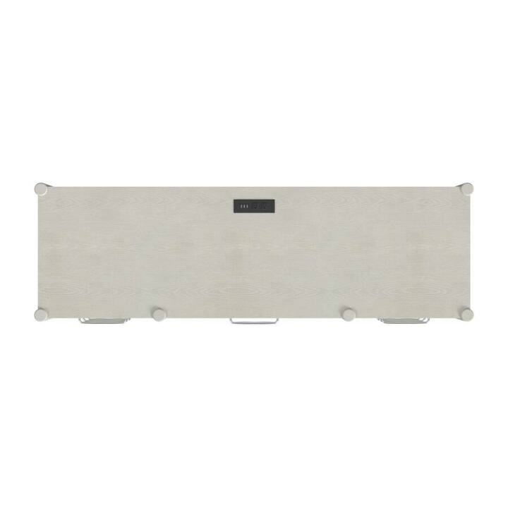 Modern Wood Desk, Office Storage, Writing Table, Fully Assembled, White