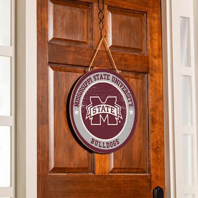 Mississippi State University Wooden Door Decor Wall Sign - Multi-Color