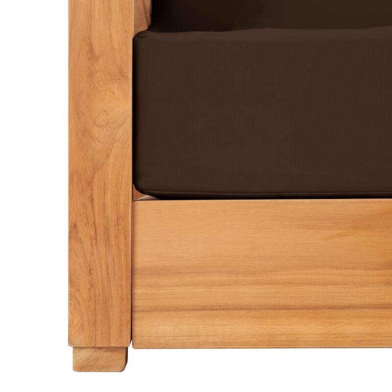 SAFAVIEH Couture Montford Brazilian Teak 3-Seat Bench - 77"W x 36"D x 27"H