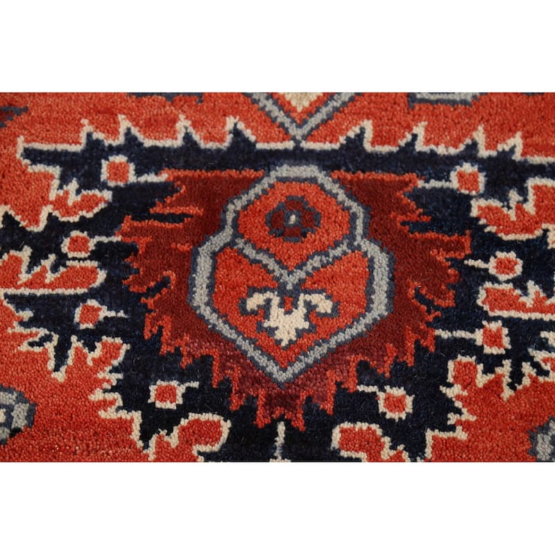 Geometric Heriz Serapi Oriental Area Rug Handmade Wool Carpet - 9'0"x 11'9"