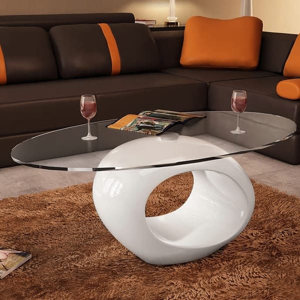 Vidaxl Coffee Table With Oval Gl Top High Gloss 2 Vidaxl Coffee Table With Oval Gl Top High Gloss 2
