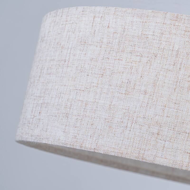 Starsky Modern Linen Drum Flush Mount Ceiling Light with 5-CCT Selectable LED (3000-6000K)