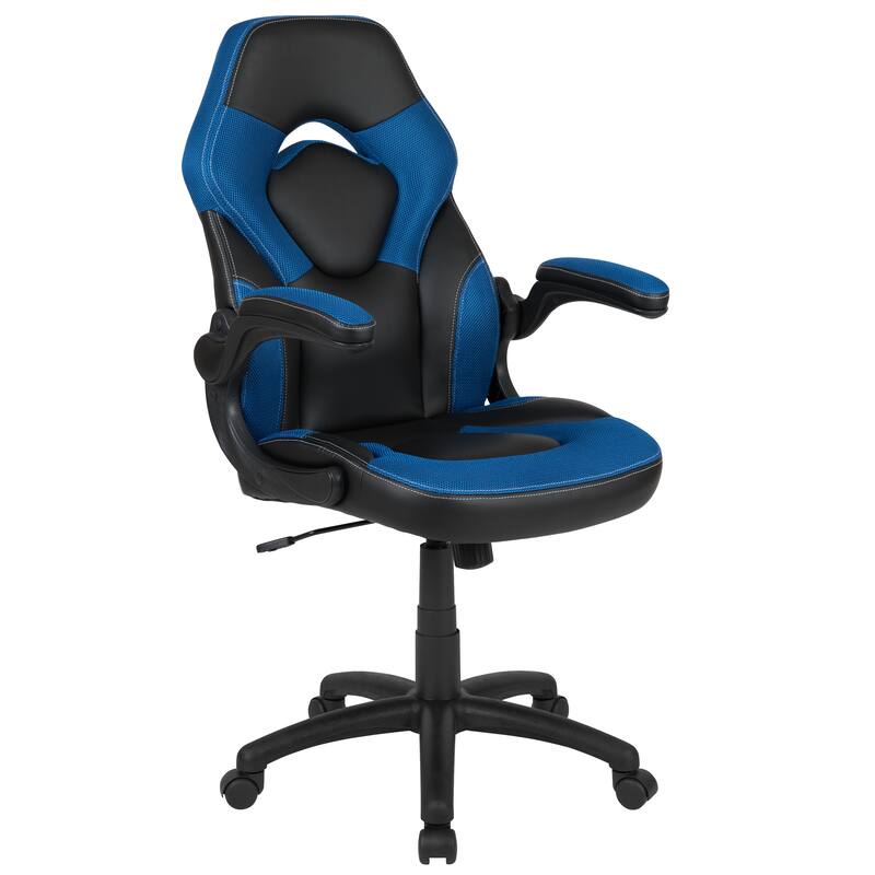 Gaming Desk & Chair Set with Cup Holder, Headphone Hook, and Monitor Stand