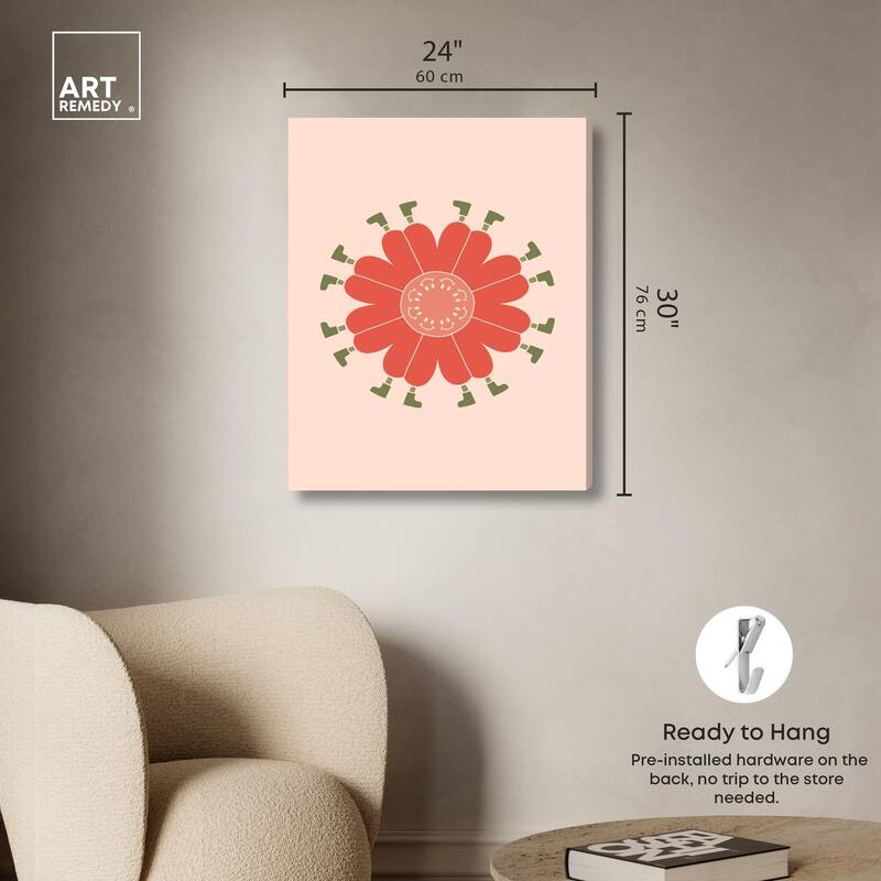 Walk in Floral Canvas by Art Remedy, Gallery Wrapped