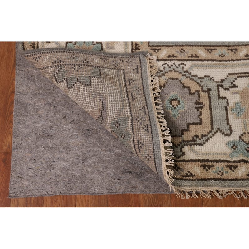 Gray Oushak Oriental Area Rug Handmade Wool Carpet - 8'4" x 9'8"