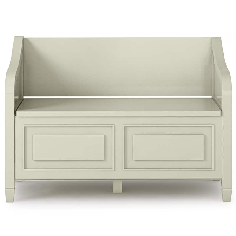 WYNDENHALL Hampshire SOLID WOOD 42 inch Wide Traditional Entryway Storage Bench - 42 W x 18 D x 29.5 H