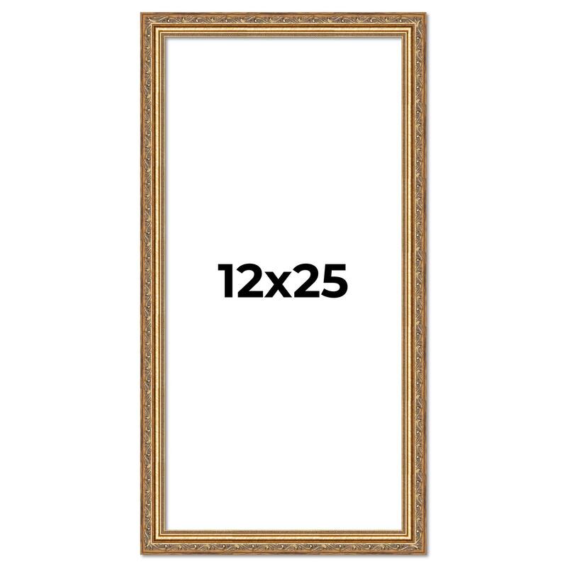 12x25 Frame Red Solid Wood Picture Frame