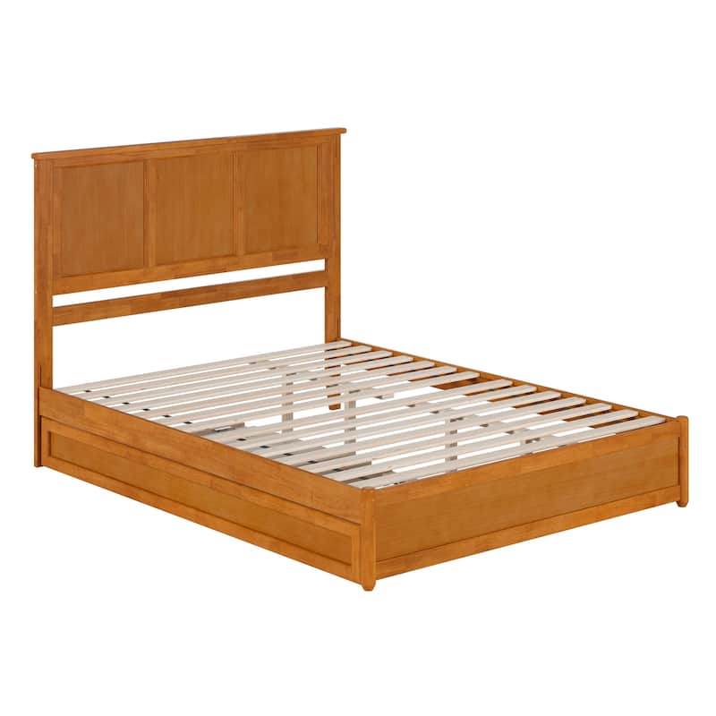 Felicity Platform Bed with Panel Footboard and Twin XL Trundle