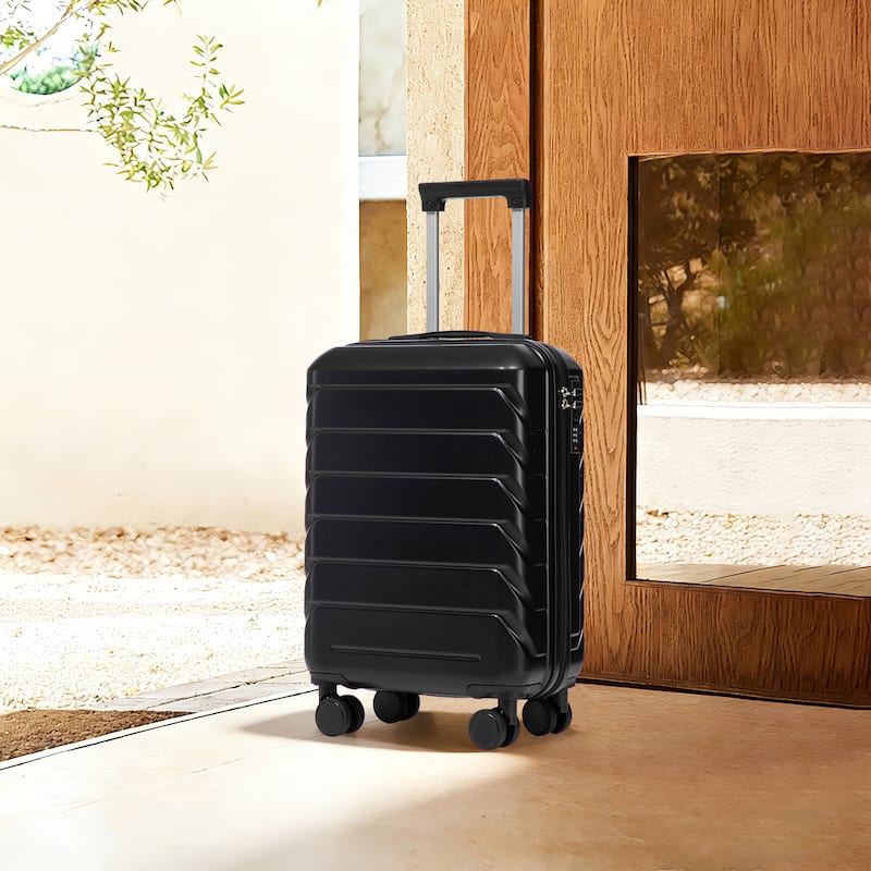 20 Inch ABS Hard Shell Travel Checked Luggage, Scratch Resistant Surface Four Multi-Directional Wheels, With Combination Lock