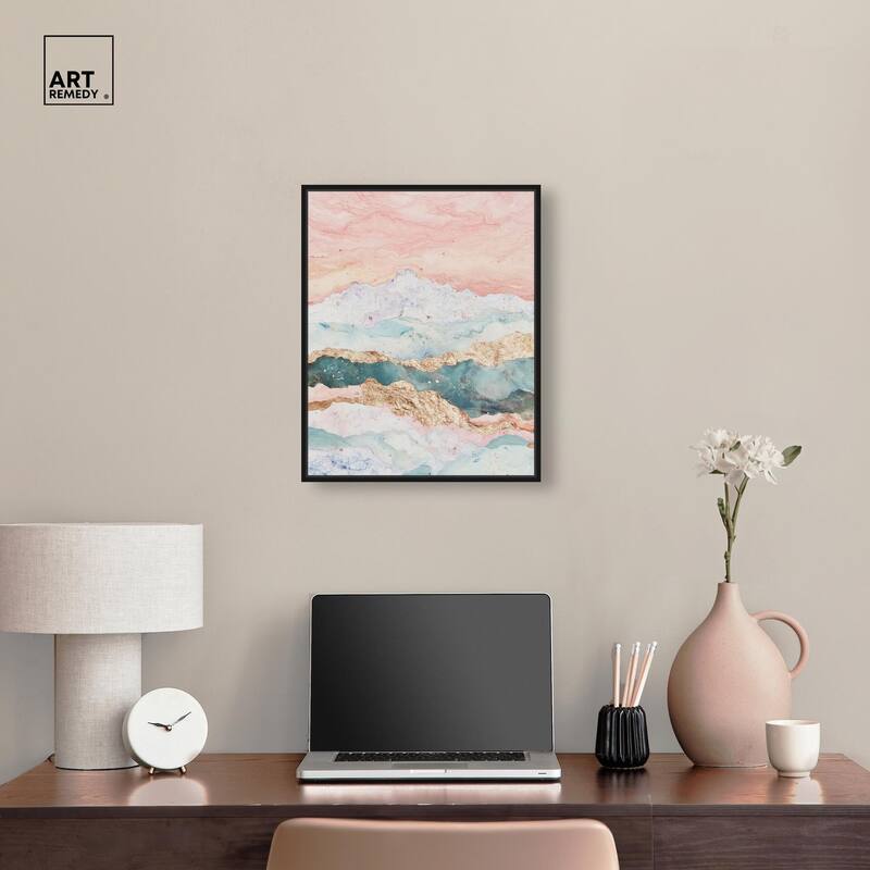 Rose Quartz Ridge Canvas by Art Remedy