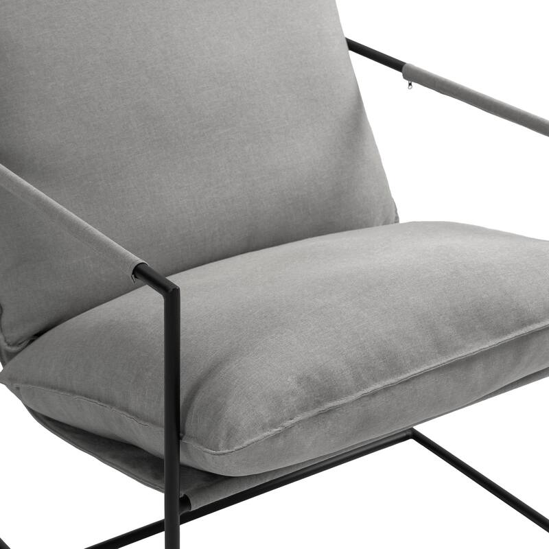 Metal Framed Armchair Sling Accent Chair Set of 2