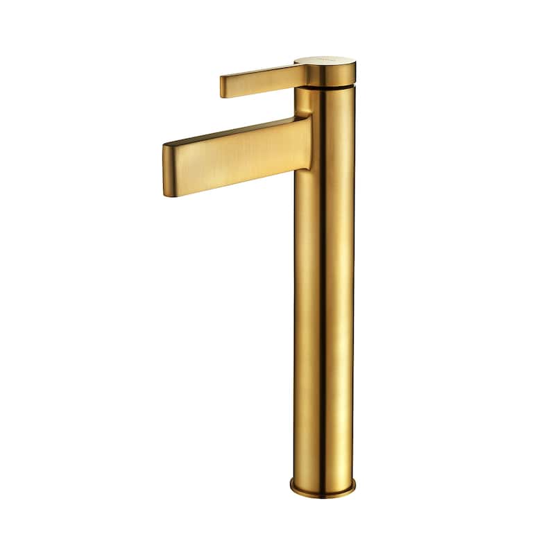 Vinnova Oviedo Single Hole Lever Vessel Bathroom Faucet - High handle - Brushed Gold