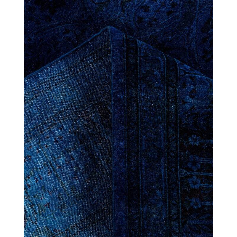 Fine Vibrance One-of-a-Kind Hand-Knotted Area Rug - Blue, 8' 2" x 10' 5" - 8' 2" x 10' 5"