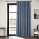 preview thumbnail 74 of 160, Exclusive Fabrics Textured Faux Linen Extra Wide Room Darkening Curtains for Bedroom & Living Room Curtains (1 Panel) 100 X 108 - Reverie Blue