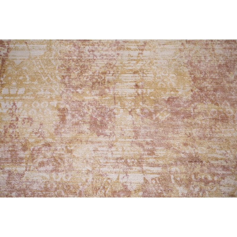 All-Over Abstract Oriental Area Rug Handmade Wool Carpet - 5'10"x 9'1"