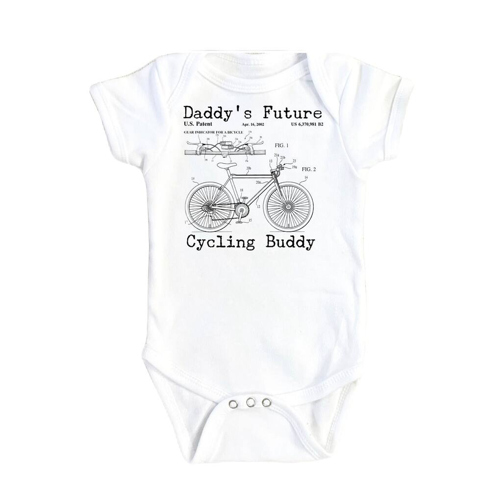 Bicycle Patent - Baby Boy Girl Clothes Infant Bodysuit Funny Cute Newborn