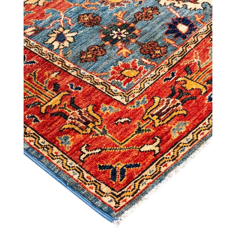 Serapi One-of-a-Kind Hand-Knotted Area Rug - Light Blue, 5' 11" x 9' 3" - 5' 11" x 9' 3"