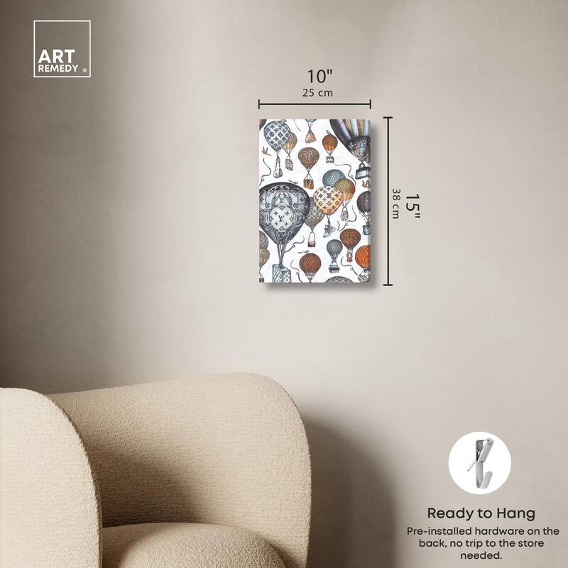 Doll Memories - Fashion Balloons Canvas by Art Remedy, Gallery Wrapped