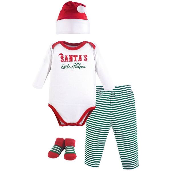 slide 1 of 1, Little Treasure Baby Unisex Christmas Holiday Boxed Giftset, Santas Little Helper, 0-6 Months - Santas Little Helper 0-6 Months - Santas Little Helper