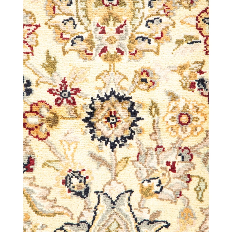Overton Hand Knotted Wool Vintage Inspired Traditional Mogul Ivory Area Rug - 4 x 6