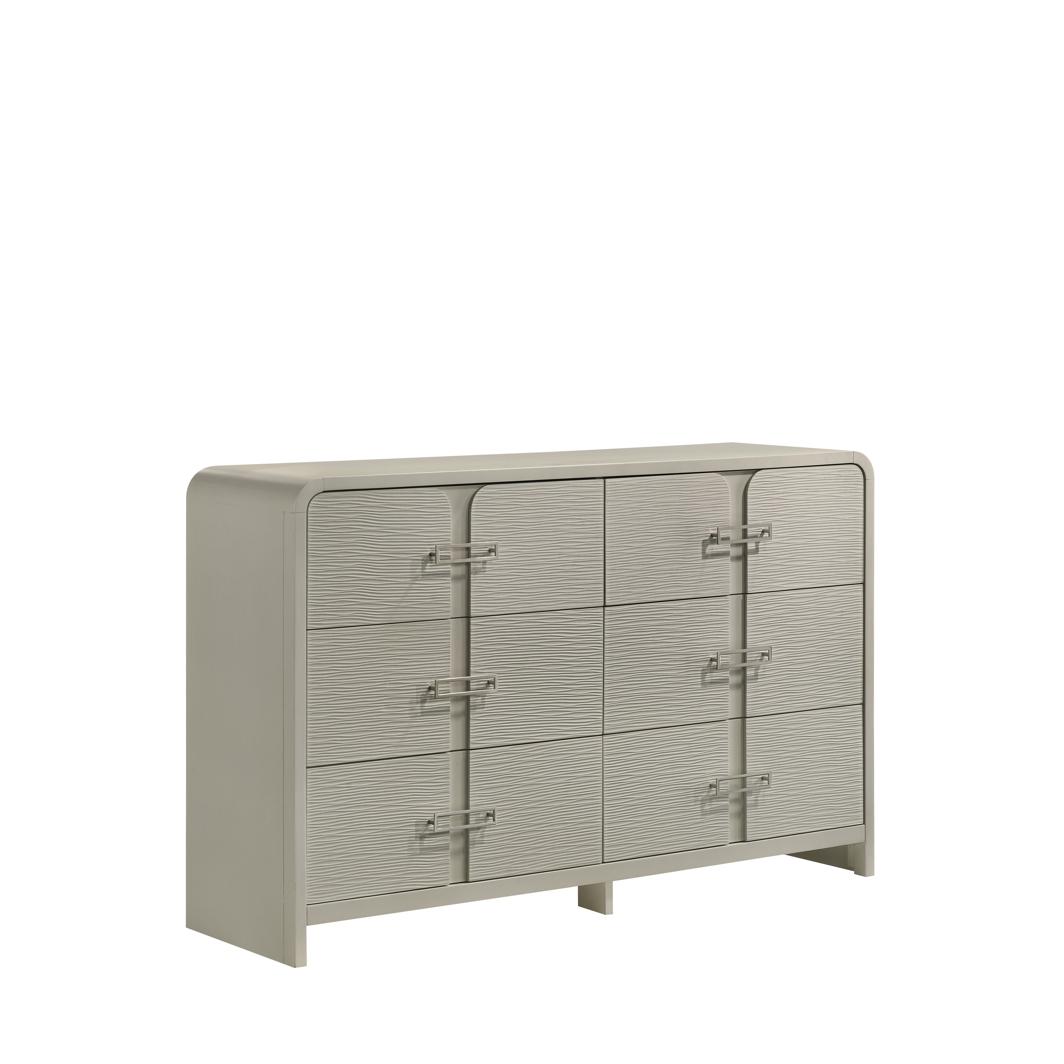 Aria 6 Drawers Dresser in Beige