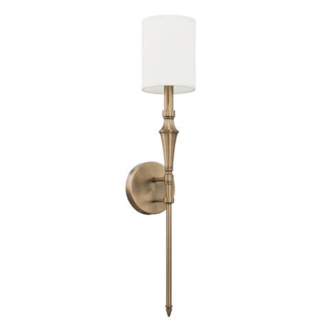 Traditional 1-light Aged Brass Wall Sconce
