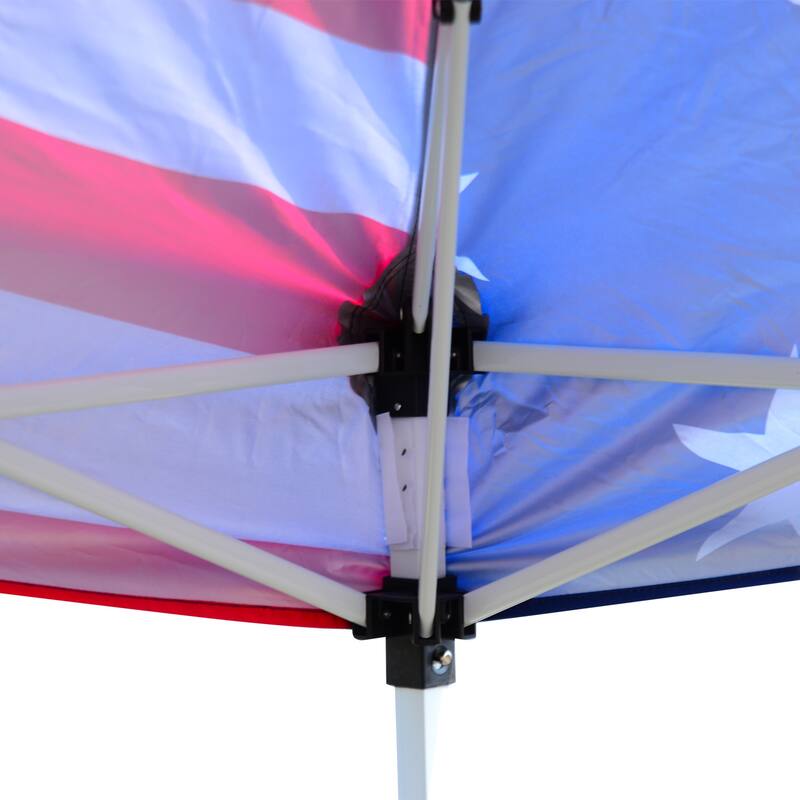Outsunny Pop-up Canopy 10' x 10' Vendor Tent w/ Removable Mesh Walls