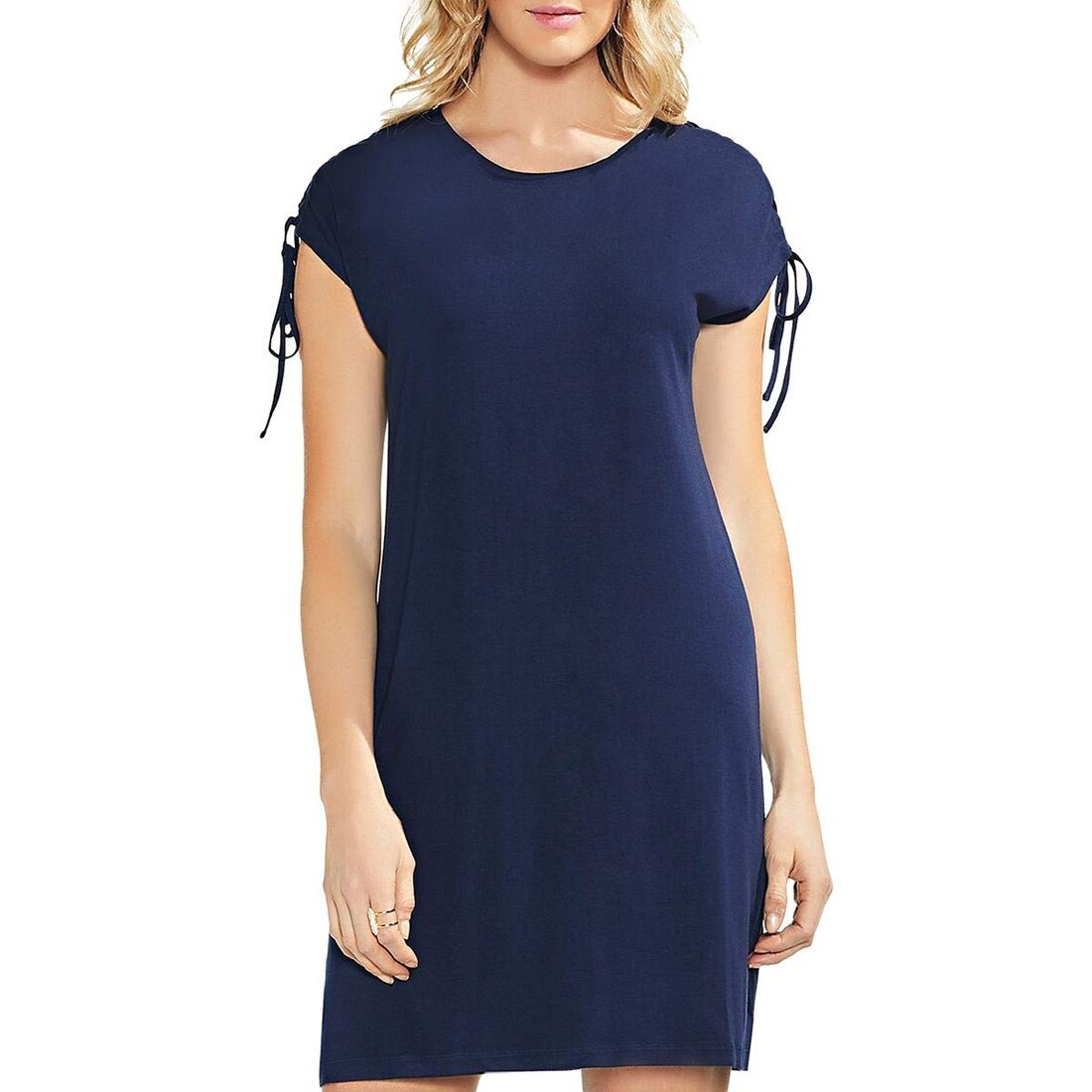 vince camuto navy blue lace dress