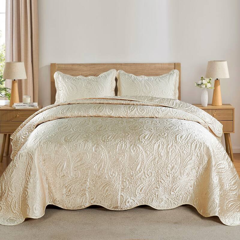 3-Piece Paisley Design Lightweight Bedding Set