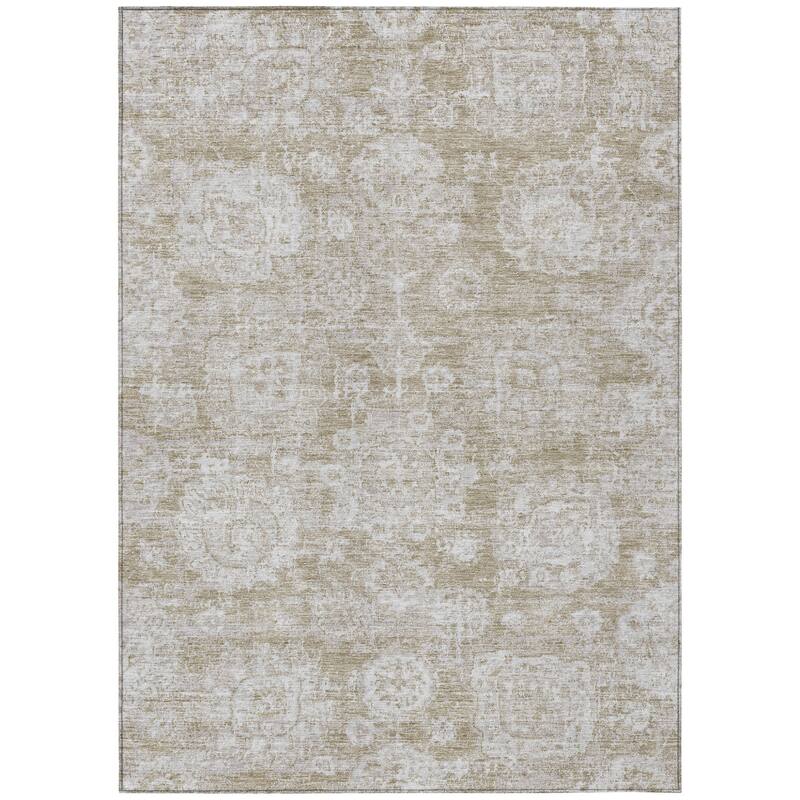 HomeRoots Floral Transitional Rectangle Outdoor Rug