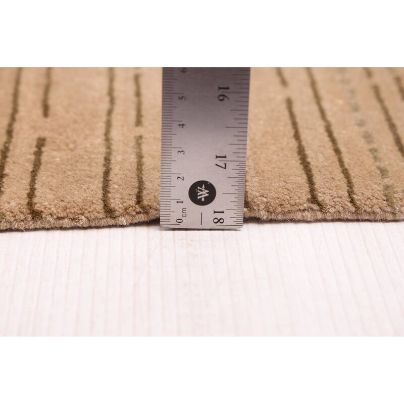 ECARPETGALLERY Hand-knotted Opulence Tan Silk, Wool Rug - 8'2 x 12'5