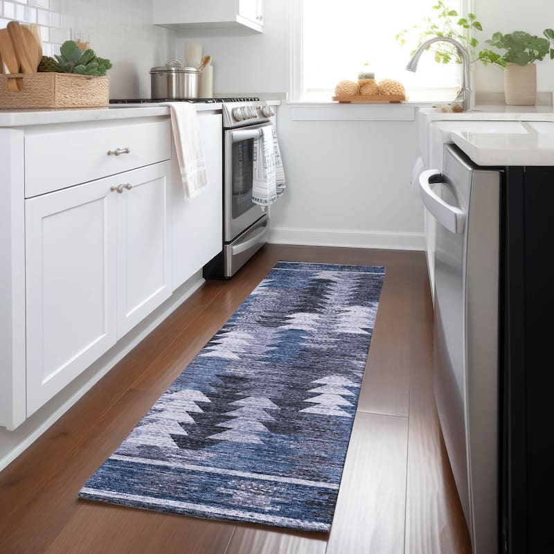Machine Washable Indoor/ Outdoor Chantille Boho Moroccan Rug