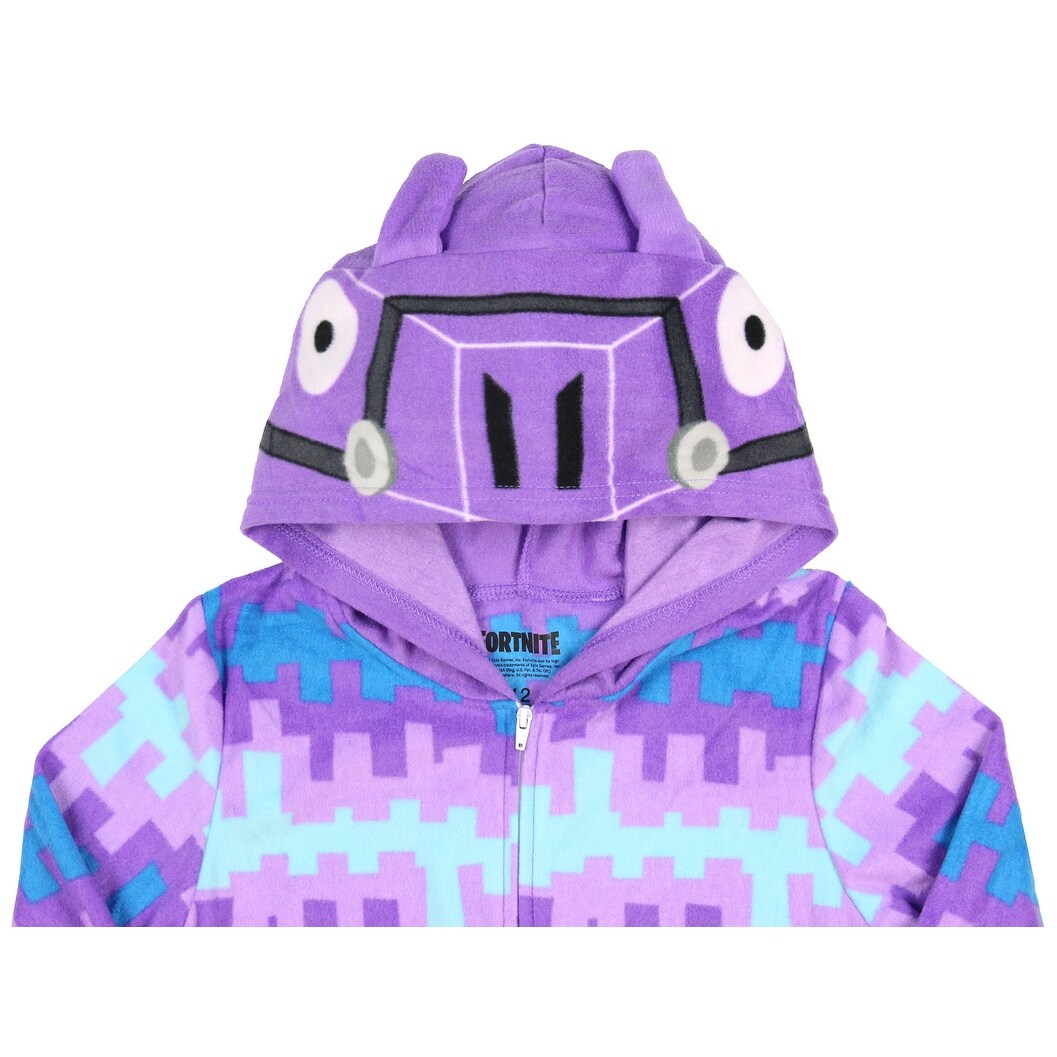 Shop Fortnite Big Boys Loot Smash Hooded Blanket Sleeper Union Suit Pajama Overstock 31662845