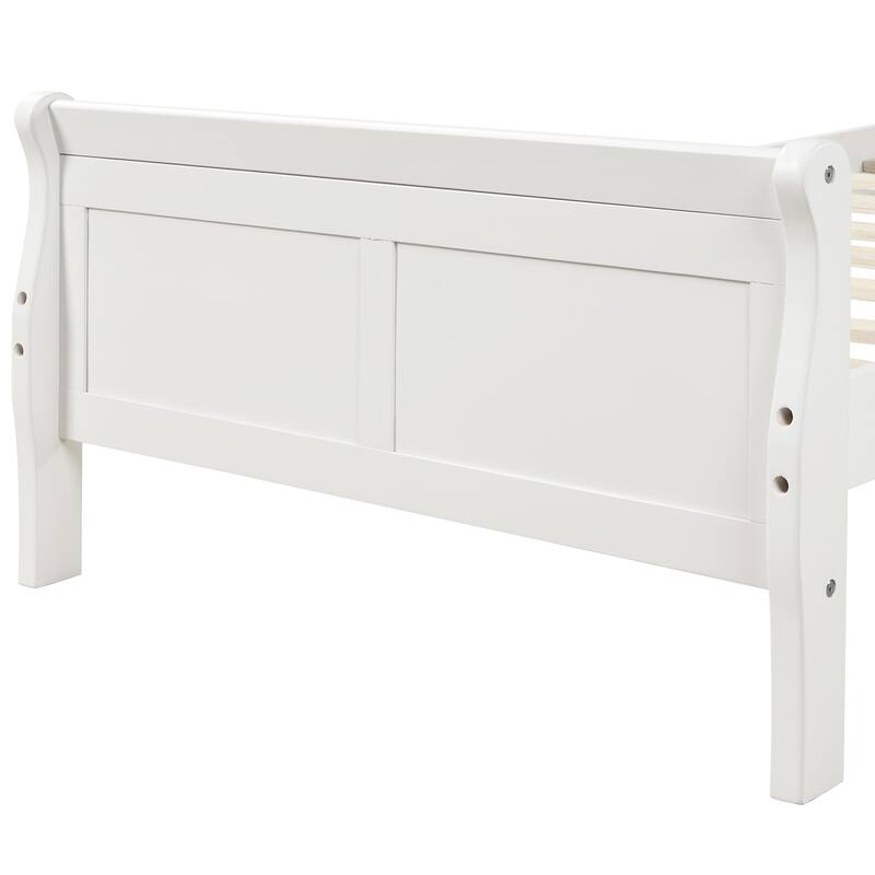 Minimalist Wood Platform Twin Bed Frame with Headboard and Footboard, No Box Spring Needed